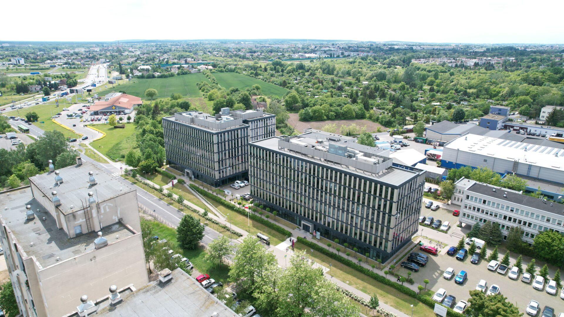Budynki Poznańskiego Parku Technologiczno-Przemysłowego na Dębcu